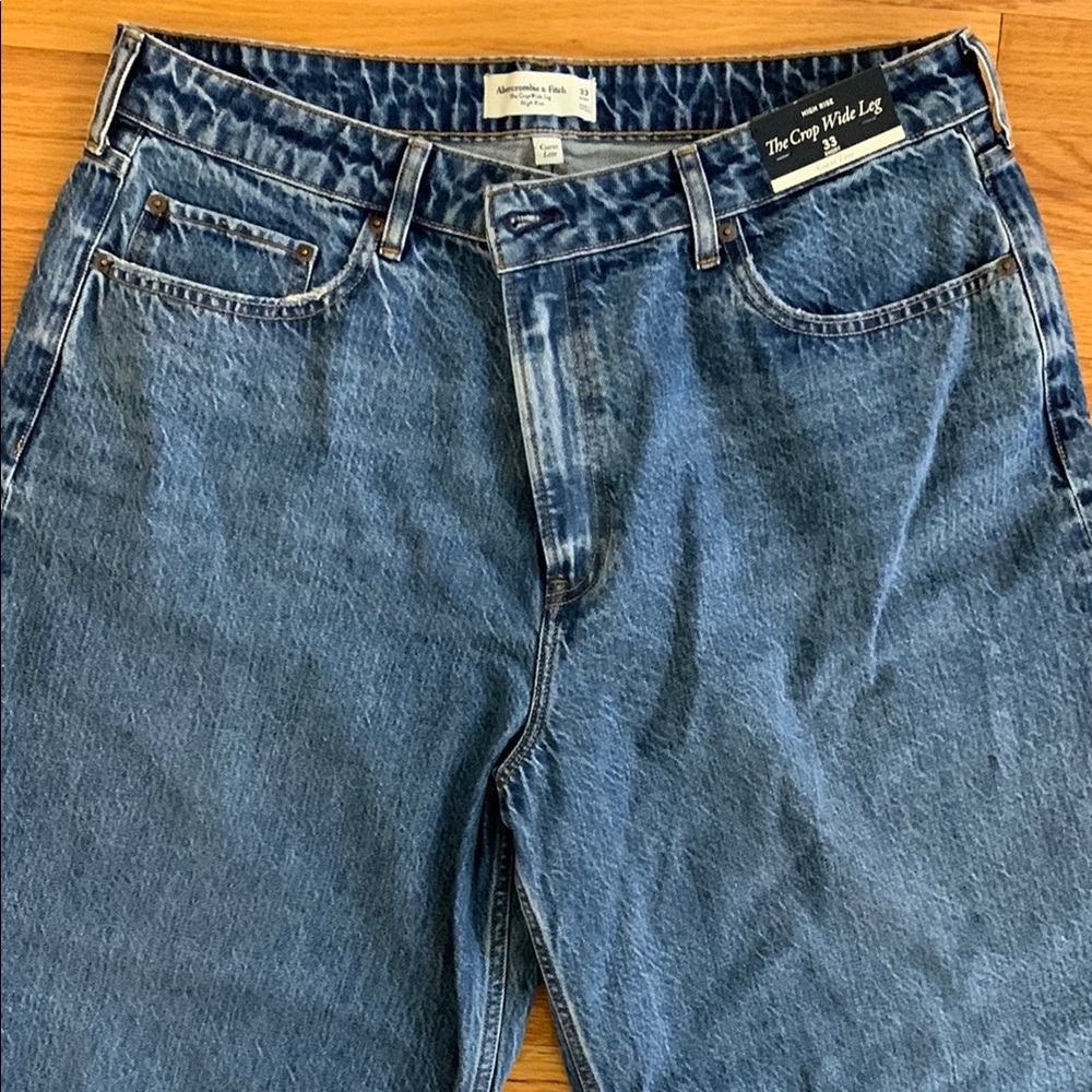 Abercrombie & Fitch Classic Blue Women's Jeans. High Rise. Curve Love. - Picture 2 of 12